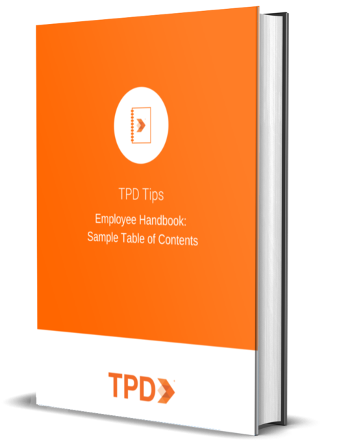 Employee Handbook: Sample Table of Contents | TPD